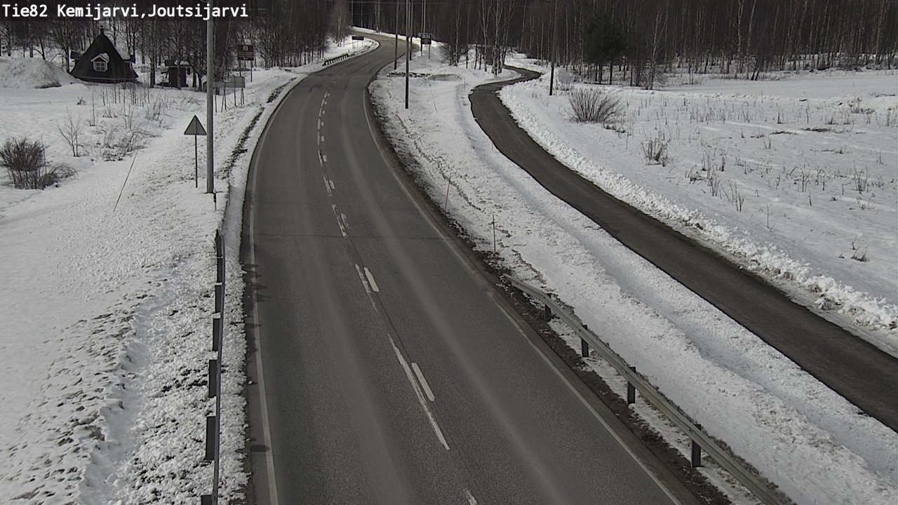 Weather Camera Image Väg 82 Kemijärvi, Joutsijärvi, Kemijärvi, Lappi
