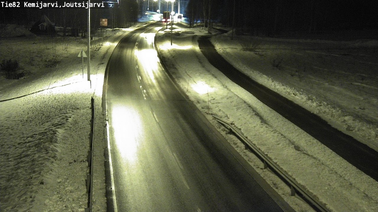 Weather Camera Image Väg 82 Kemijärvi, Joutsijärvi, Kemijärvi, Lappi