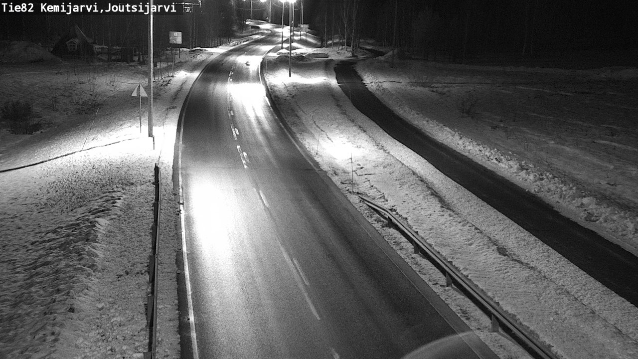 Weather Camera Image Väg 82 Kemijärvi, Joutsijärvi, Kemijärvi, Lappi