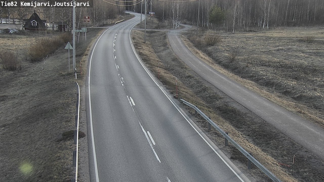 Weather Camera Image Väg 82 Kemijärvi, Joutsijärvi, Kemijärvi, Lappi
