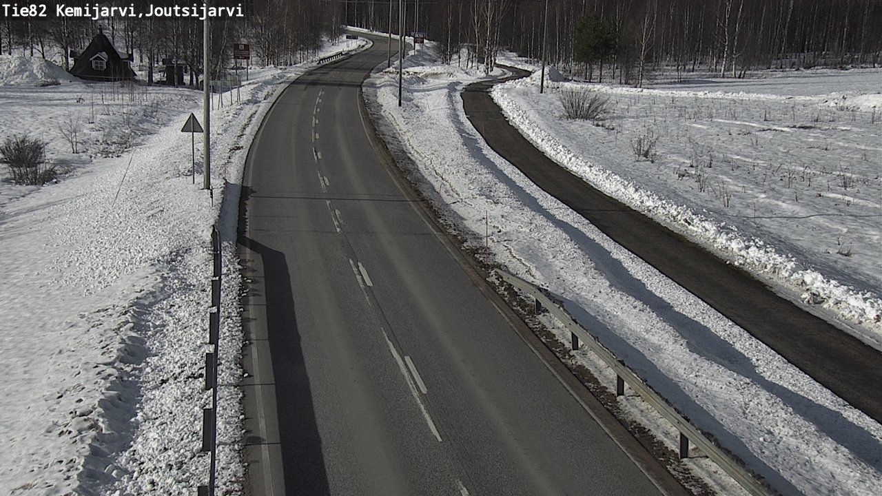 Weather Camera Image Väg 82 Kemijärvi, Joutsijärvi, Kemijärvi, Lappi