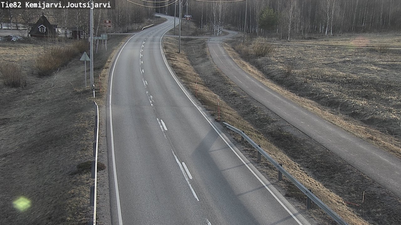 Weather Camera Image Väg 82 Kemijärvi, Joutsijärvi, Kemijärvi, Lappi