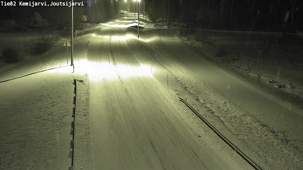 Weather Camera Image Road 82 Kemijärvi, Joutsijärvi, Kemijärvi, Lappi