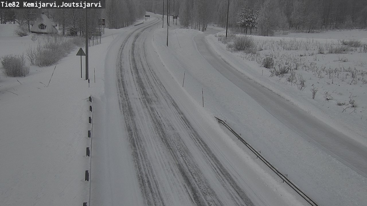 Weather Camera Image Road 82 Kemijärvi, Joutsijärvi, Kemijärvi, Lappi