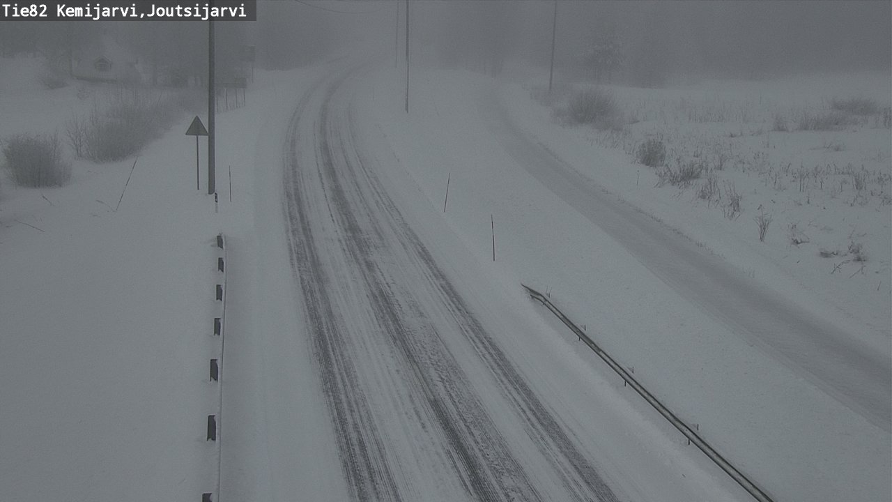 Weather Camera Image Road 82 Kemijärvi, Joutsijärvi, Kemijärvi, Lappi