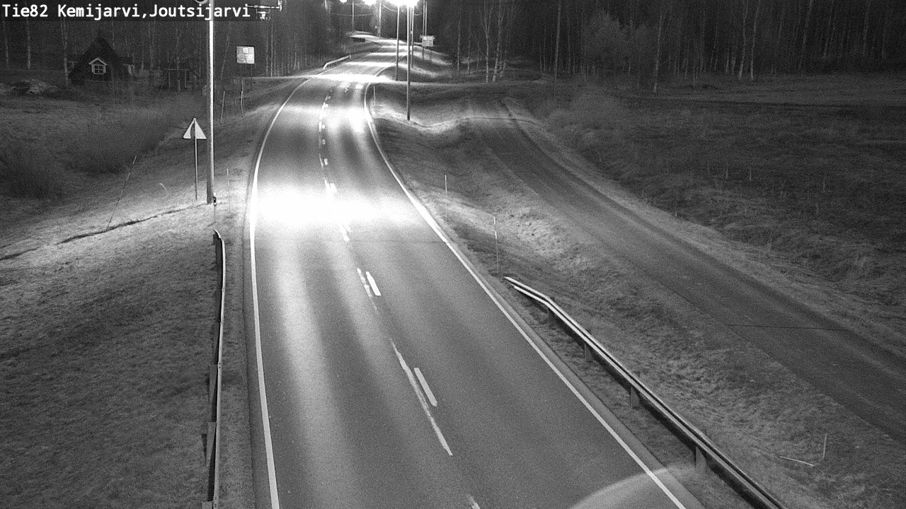 Weather Camera Image Väg 82 Kemijärvi, Joutsijärvi, Kemijärvi, Lappi