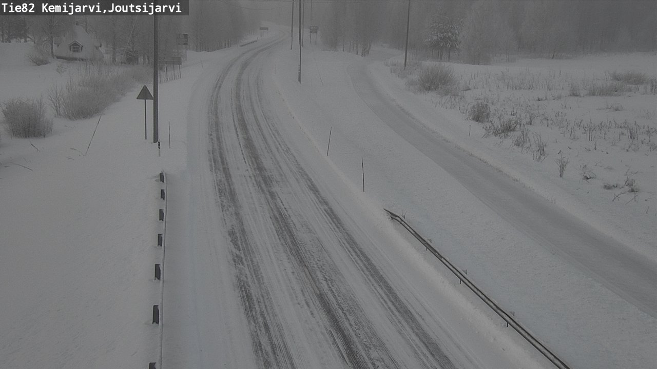 Weather Camera Image Road 82 Kemijärvi, Joutsijärvi, Kemijärvi, Lappi