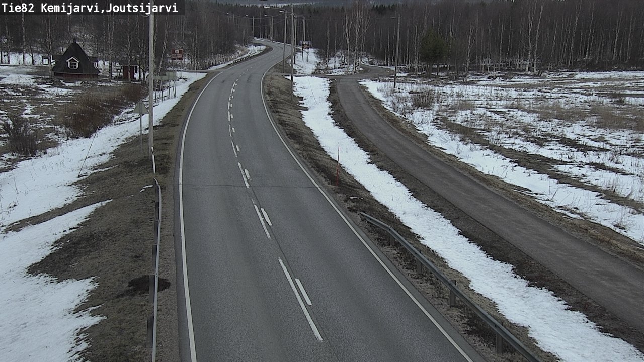 Weather Camera Image Road 82 Kemijärvi, Joutsijärvi, Kemijärvi, Lappi