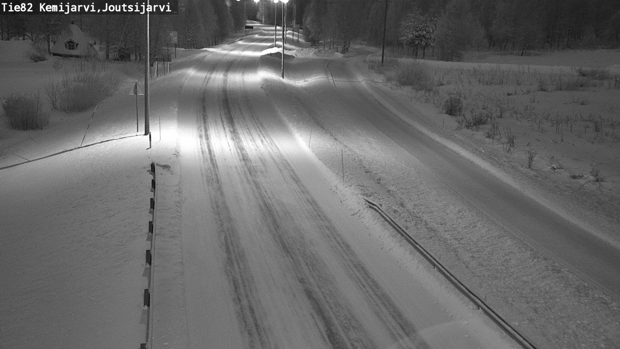 Weather Camera Image Road 82 Kemijärvi, Joutsijärvi, Kemijärvi, Lappi