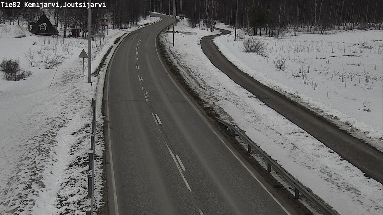 Weather Camera Image Väg 82 Kemijärvi, Joutsijärvi, Kemijärvi, Lappi