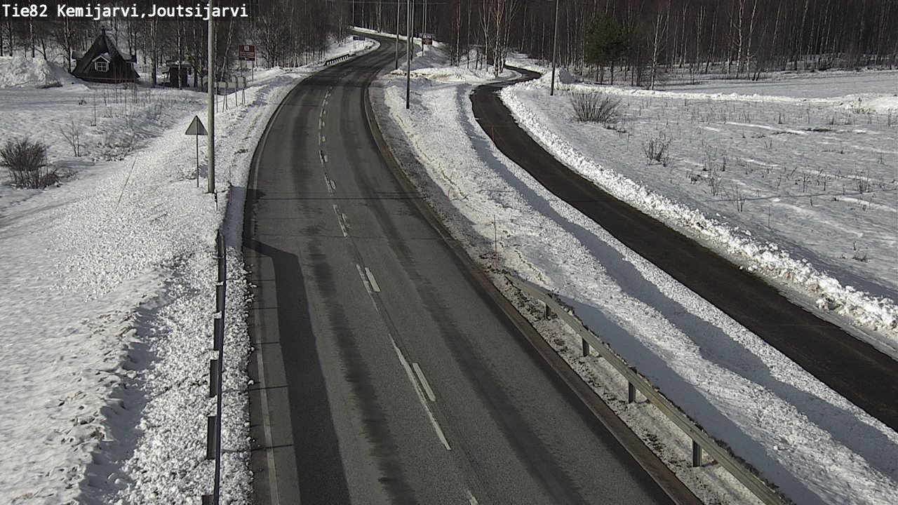 Weather Camera Image Väg 82 Kemijärvi, Joutsijärvi, Kemijärvi, Lappi