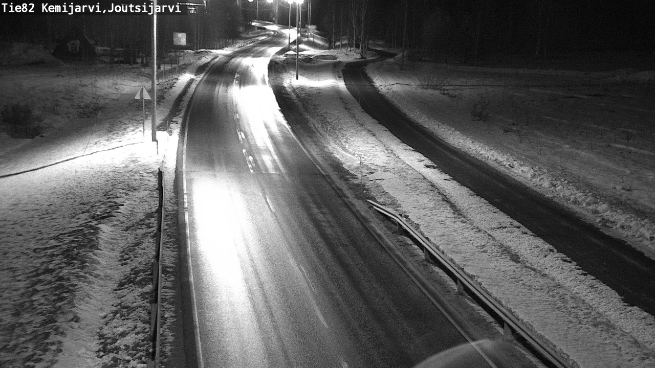 Weather Camera Image Road 82 Kemijärvi, Joutsijärvi, Kemijärvi, Lappi