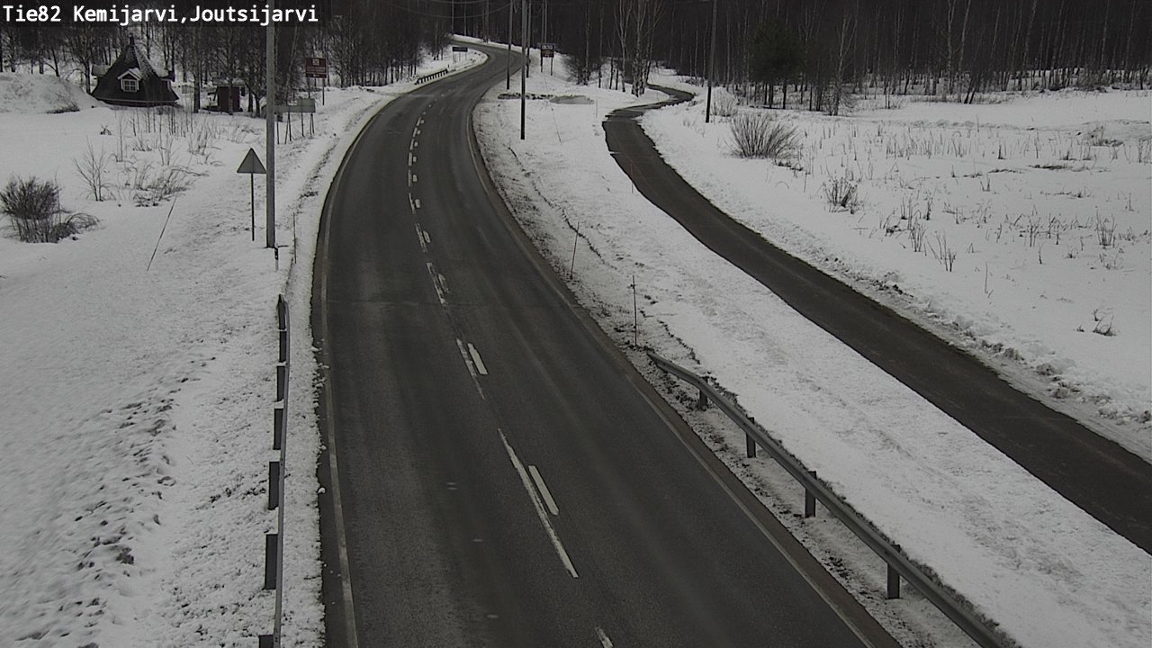 Weather Camera Image Väg 82 Kemijärvi, Joutsijärvi, Kemijärvi, Lappi