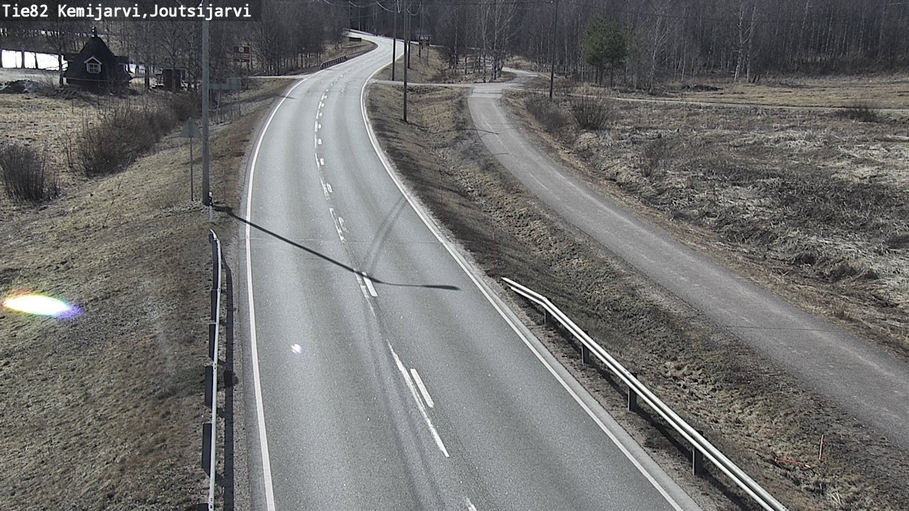 Weather Camera Image Väg 82 Kemijärvi, Joutsijärvi, Kemijärvi, Lappi