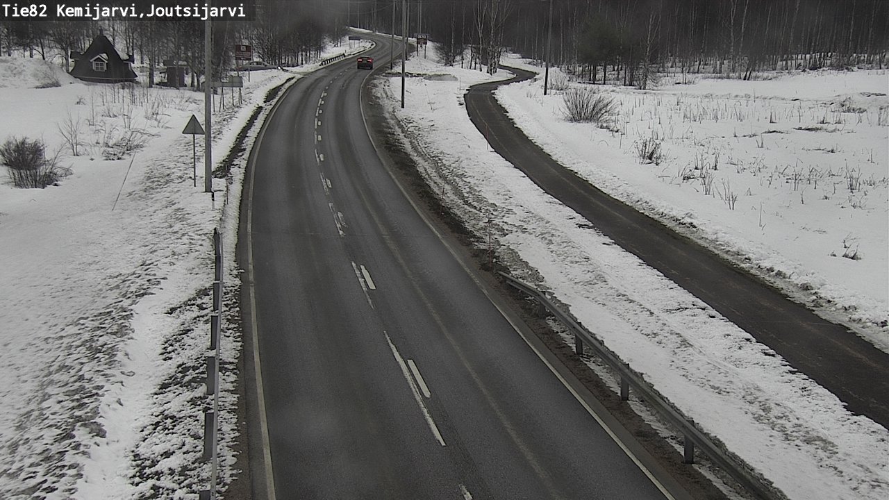 Weather Camera Image Road 82 Kemijärvi, Joutsijärvi, Kemijärvi, Lappi