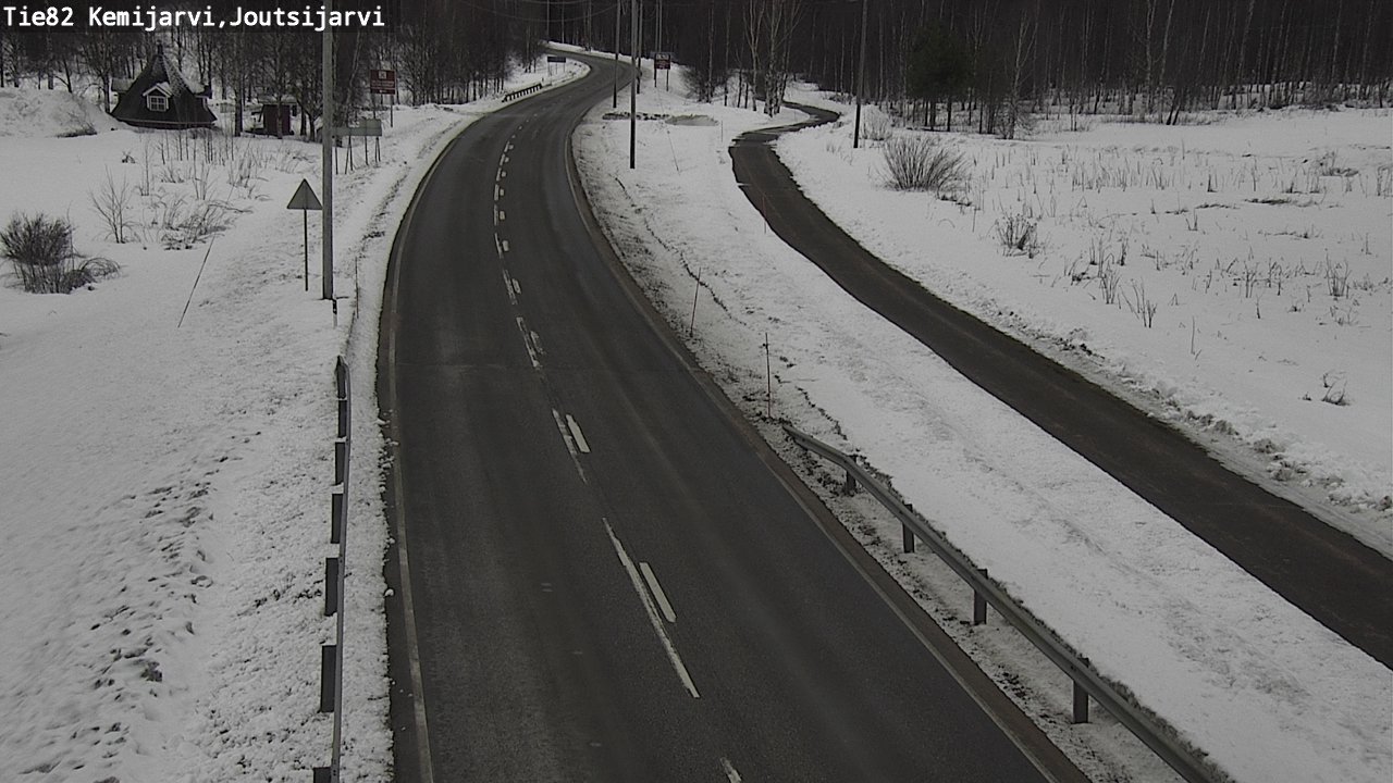Weather Camera Image Väg 82 Kemijärvi, Joutsijärvi, Kemijärvi, Lappi