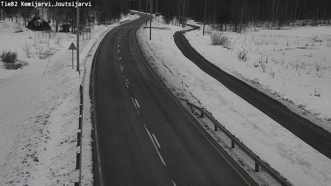 Weather Camera Image Väg 82 Kemijärvi, Joutsijärvi, Kemijärvi, Lappi