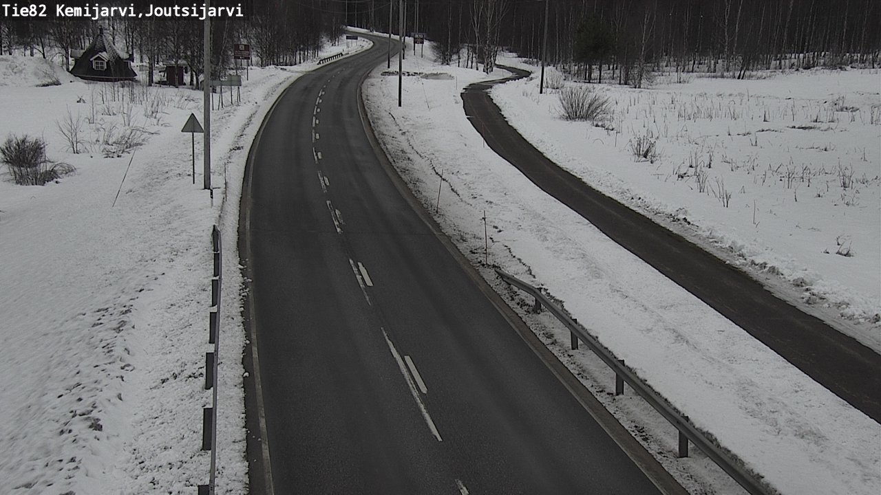 Weather Camera Image Väg 82 Kemijärvi, Joutsijärvi, Kemijärvi, Lappi