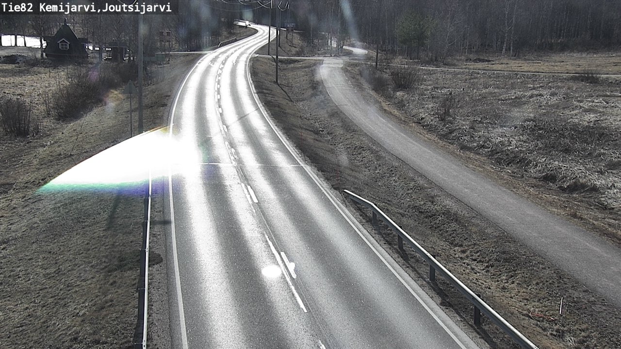 Weather Camera Image Väg 82 Kemijärvi, Joutsijärvi, Kemijärvi, Lappi