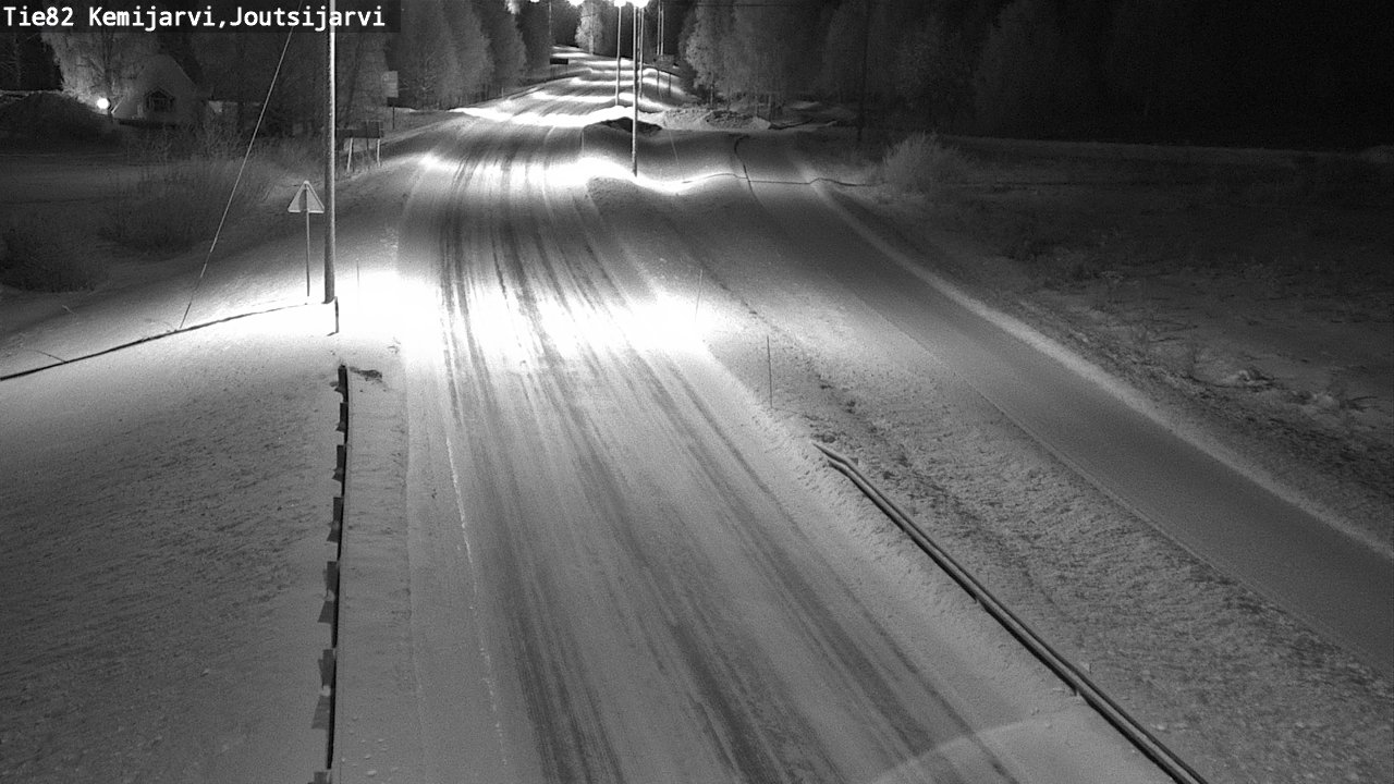 Weather Camera Image Road 82 Kemijärvi, Joutsijärvi, Kemijärvi, Lappi