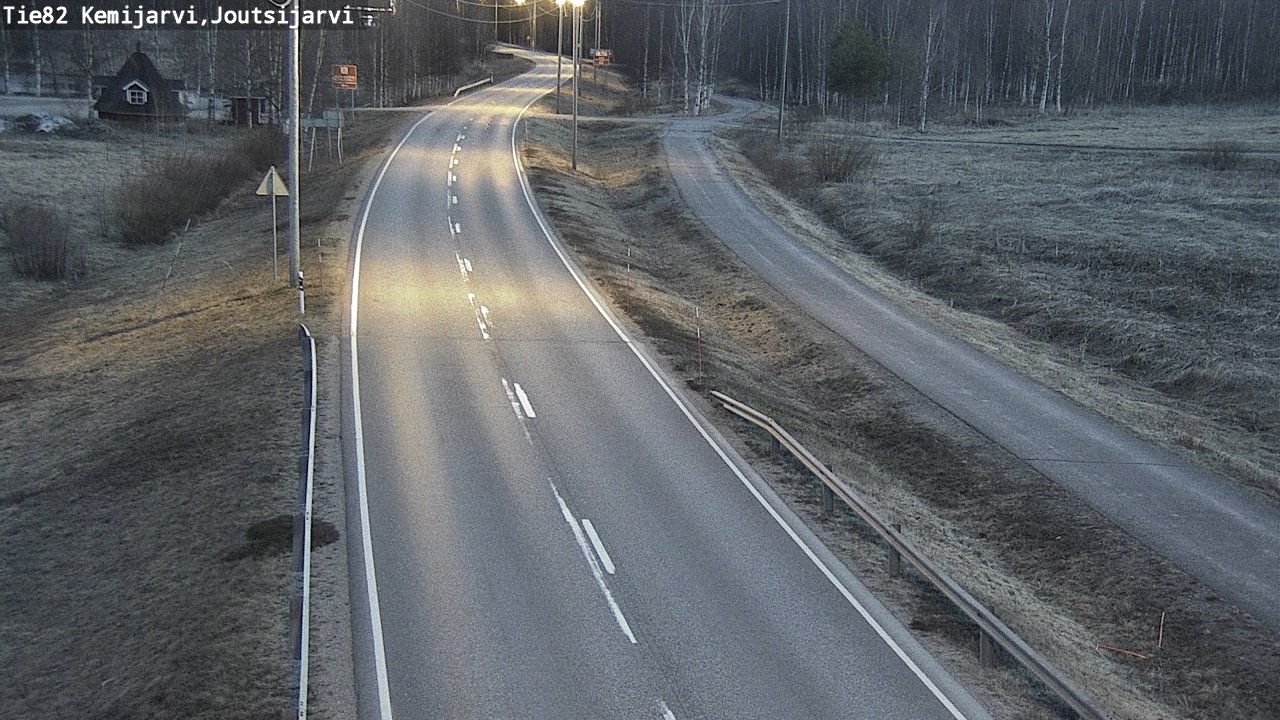 Weather Camera Image Road 82 Kemijärvi, Joutsijärvi, Kemijärvi, Lappi