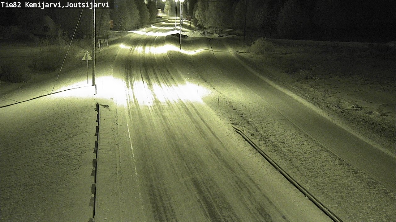 Weather Camera Image Väg 82 Kemijärvi, Joutsijärvi, Kemijärvi, Lappi