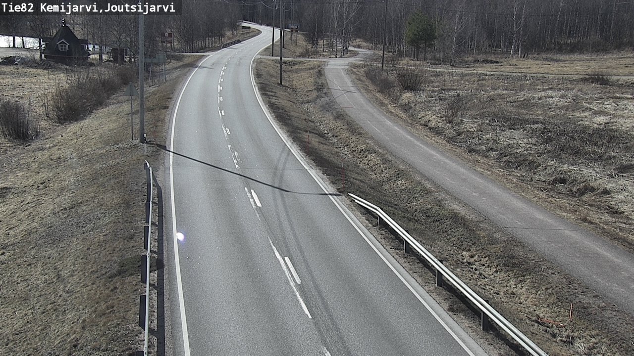 Weather Camera Image Väg 82 Kemijärvi, Joutsijärvi, Kemijärvi, Lappi