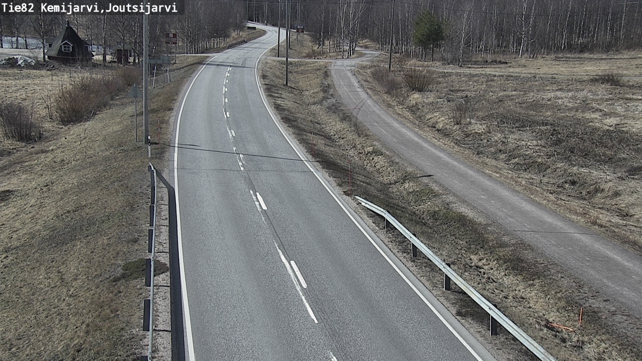 Weather Camera Image Väg 82 Kemijärvi, Joutsijärvi, Kemijärvi, Lappi