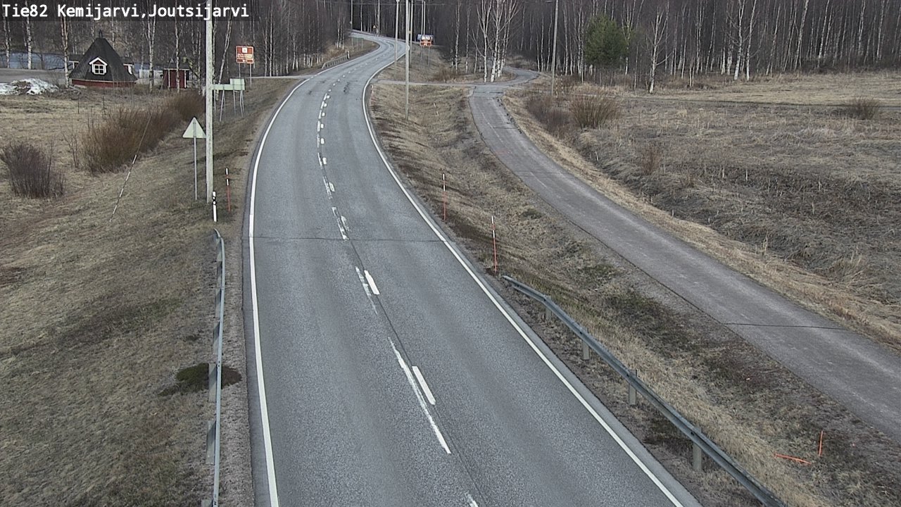 Weather Camera Image Väg 82 Kemijärvi, Joutsijärvi, Kemijärvi, Lappi