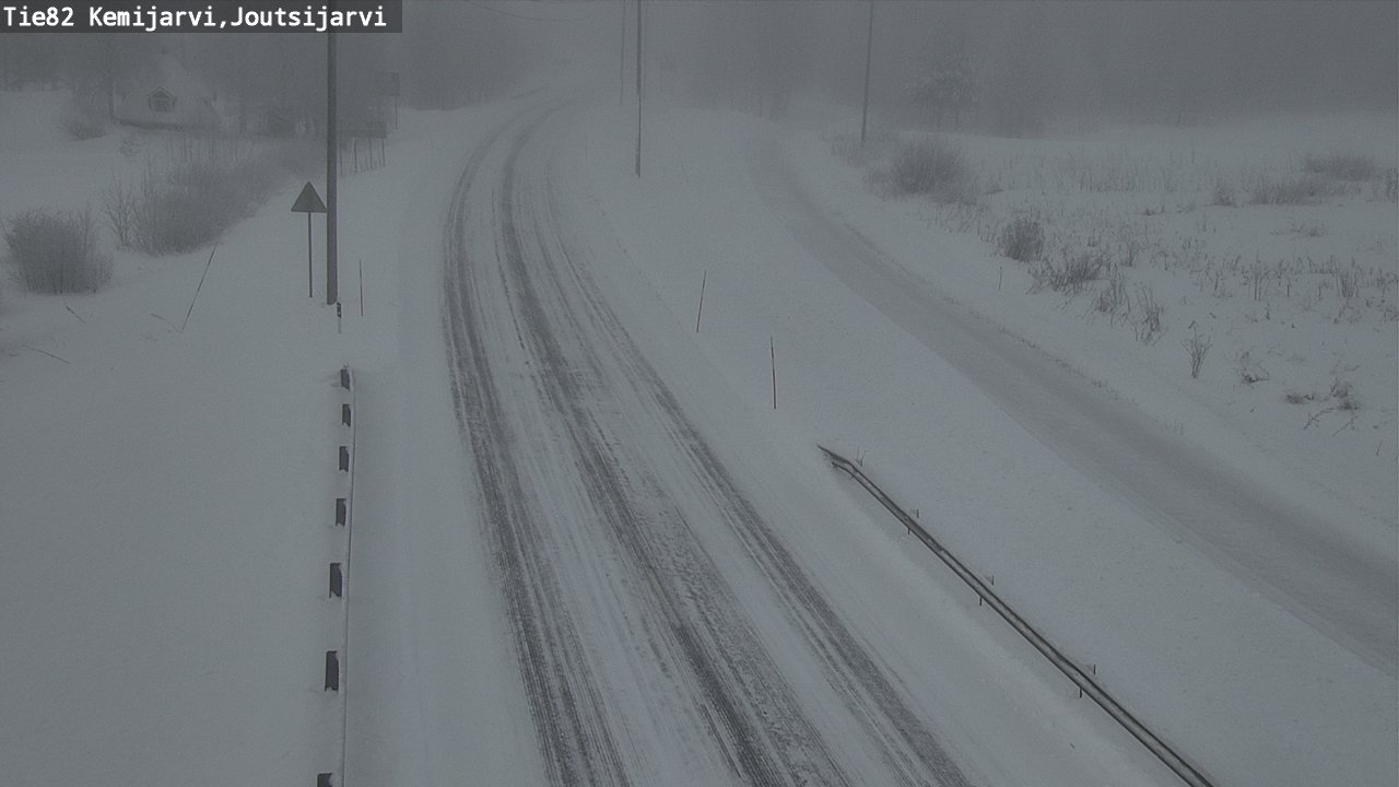 Weather Camera Image Road 82 Kemijärvi, Joutsijärvi, Kemijärvi, Lappi