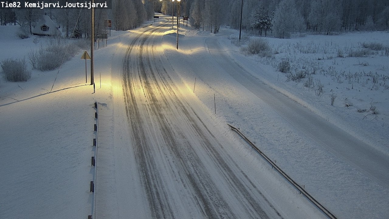 Weather Camera Image Road 82 Kemijärvi, Joutsijärvi, Kemijärvi, Lappi