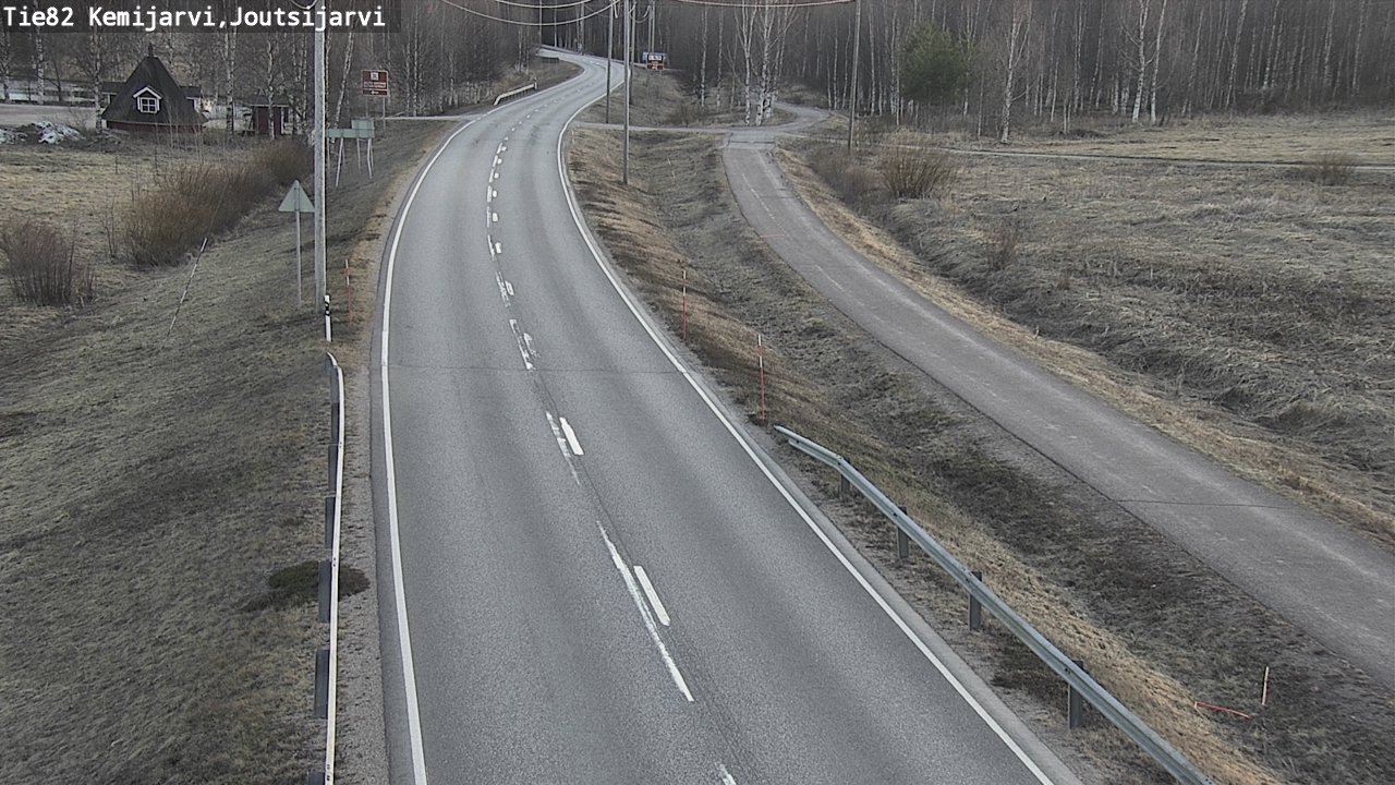 Weather Camera Image Väg 82 Kemijärvi, Joutsijärvi, Kemijärvi, Lappi