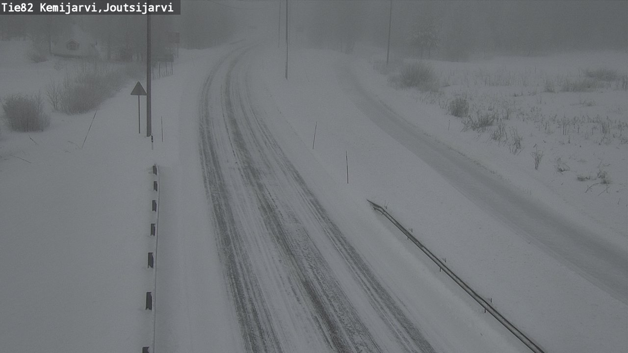 Weather Camera Image Road 82 Kemijärvi, Joutsijärvi, Kemijärvi, Lappi