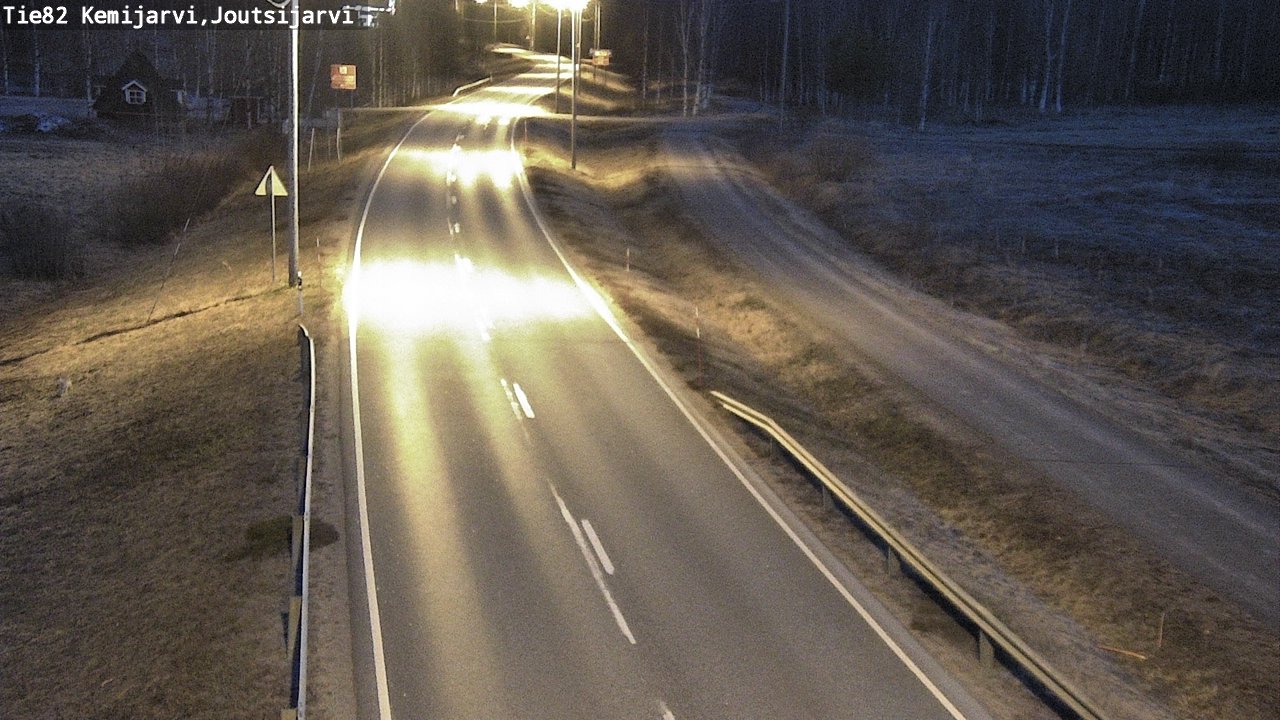 Weather Camera Image Road 82 Kemijärvi, Joutsijärvi, Kemijärvi, Lappi
