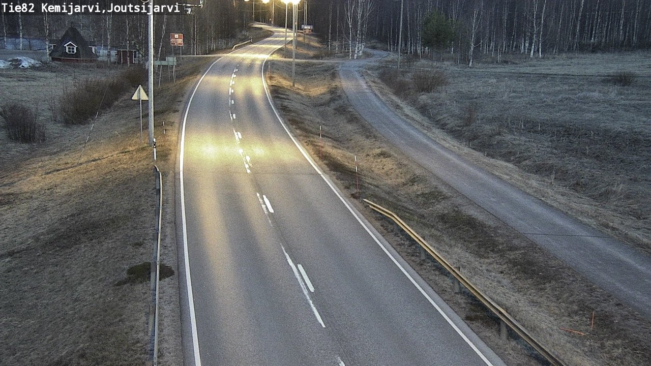 Weather Camera Image Väg 82 Kemijärvi, Joutsijärvi, Kemijärvi, Lappi