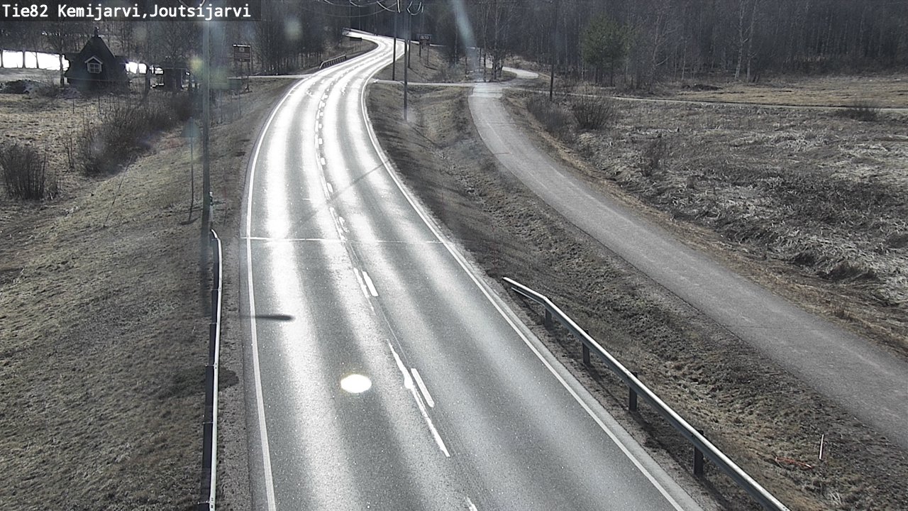 Weather Camera Image Väg 82 Kemijärvi, Joutsijärvi, Kemijärvi, Lappi