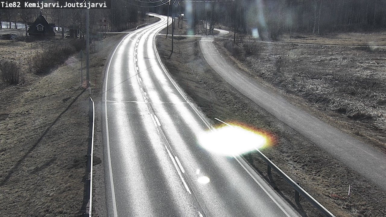 Weather Camera Image Väg 82 Kemijärvi, Joutsijärvi, Kemijärvi, Lappi