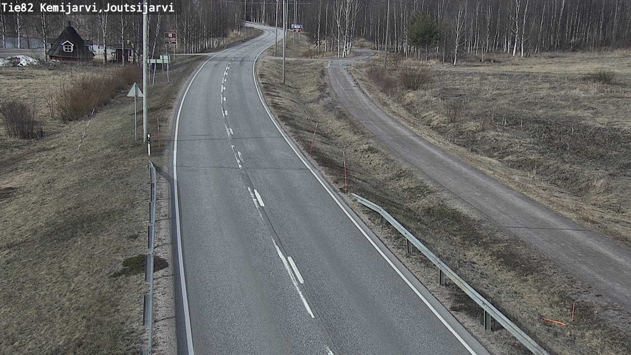 Weather Camera Image Väg 82 Kemijärvi, Joutsijärvi, Kemijärvi, Lappi