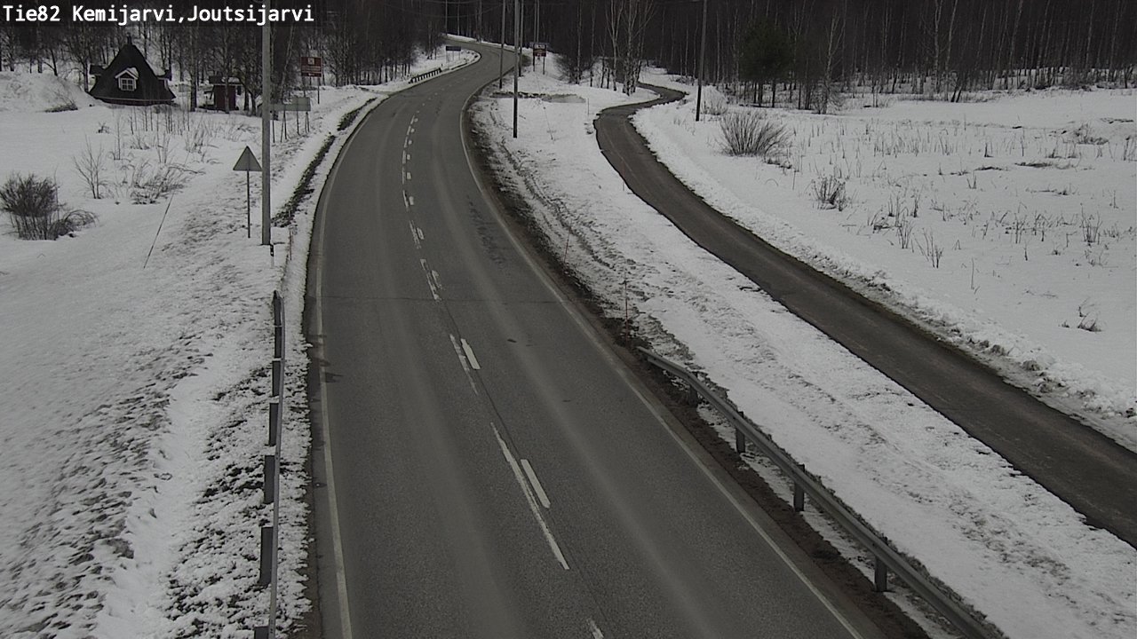 Weather Camera Image Väg 82 Kemijärvi, Joutsijärvi, Kemijärvi, Lappi