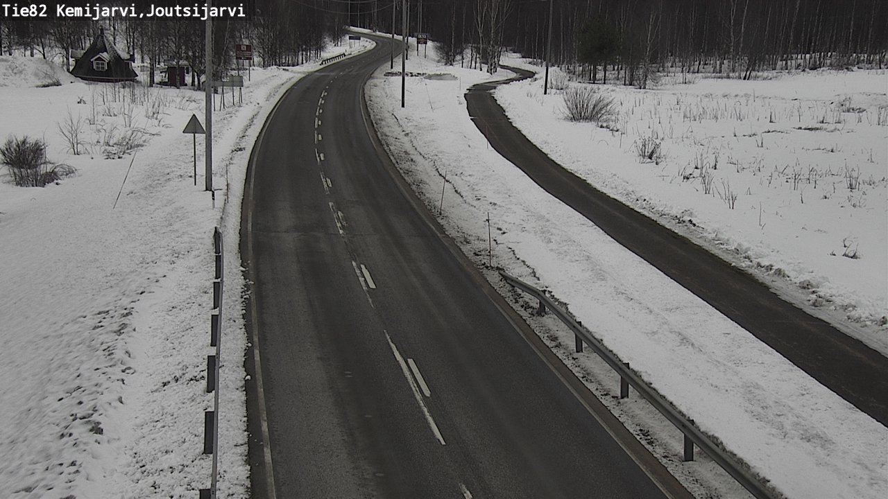 Weather Camera Image Väg 82 Kemijärvi, Joutsijärvi, Kemijärvi, Lappi