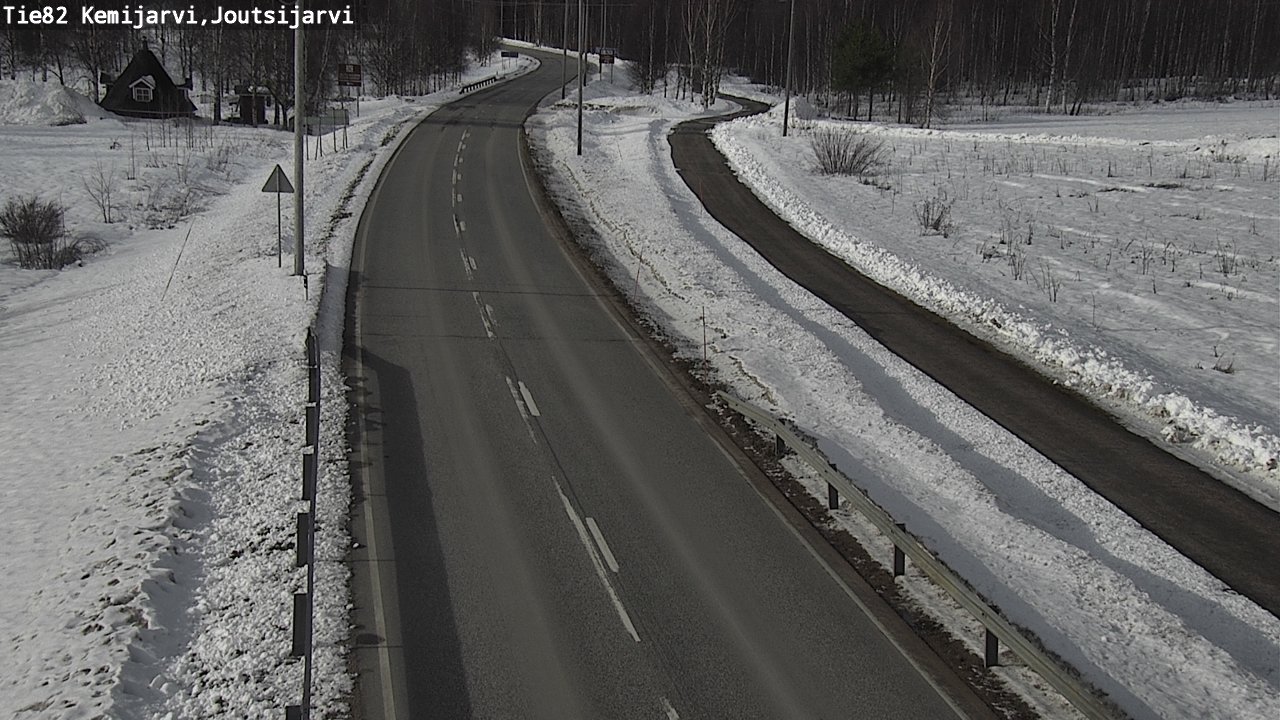 Weather Camera Image Väg 82 Kemijärvi, Joutsijärvi, Kemijärvi, Lappi