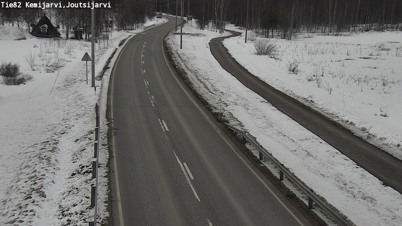 Weather Camera Image Väg 82 Kemijärvi, Joutsijärvi, Kemijärvi, Lappi