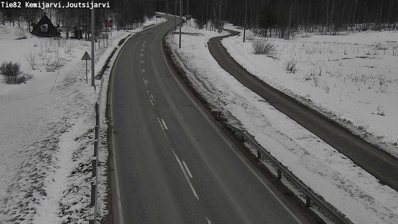 Weather Camera Image Väg 82 Kemijärvi, Joutsijärvi, Kemijärvi, Lappi