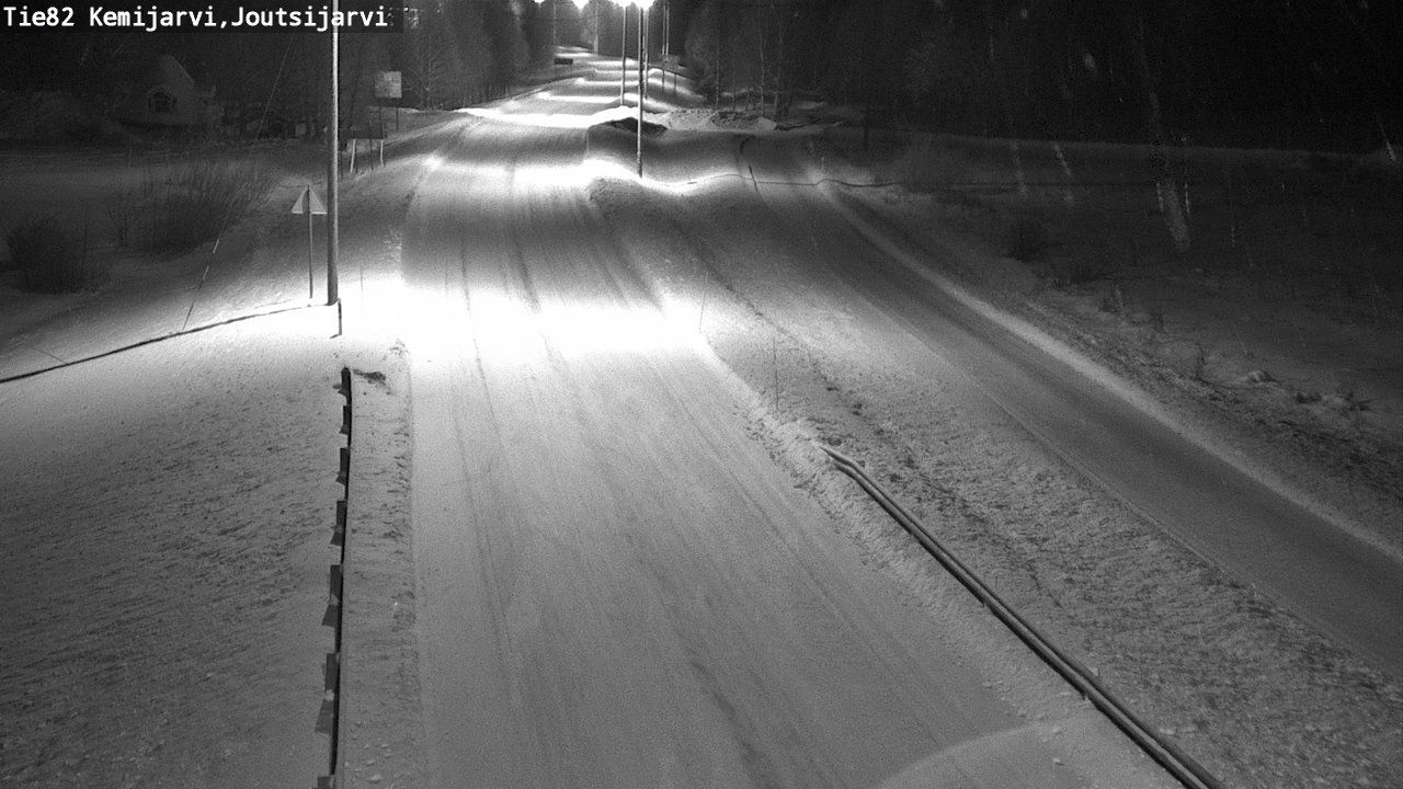 Weather Camera Image Road 82 Kemijärvi, Joutsijärvi, Kemijärvi, Lappi