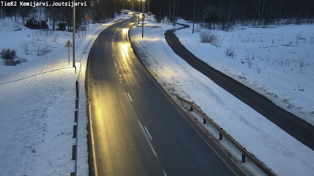 Weather Camera Image Väg 82 Kemijärvi, Joutsijärvi, Kemijärvi, Lappi