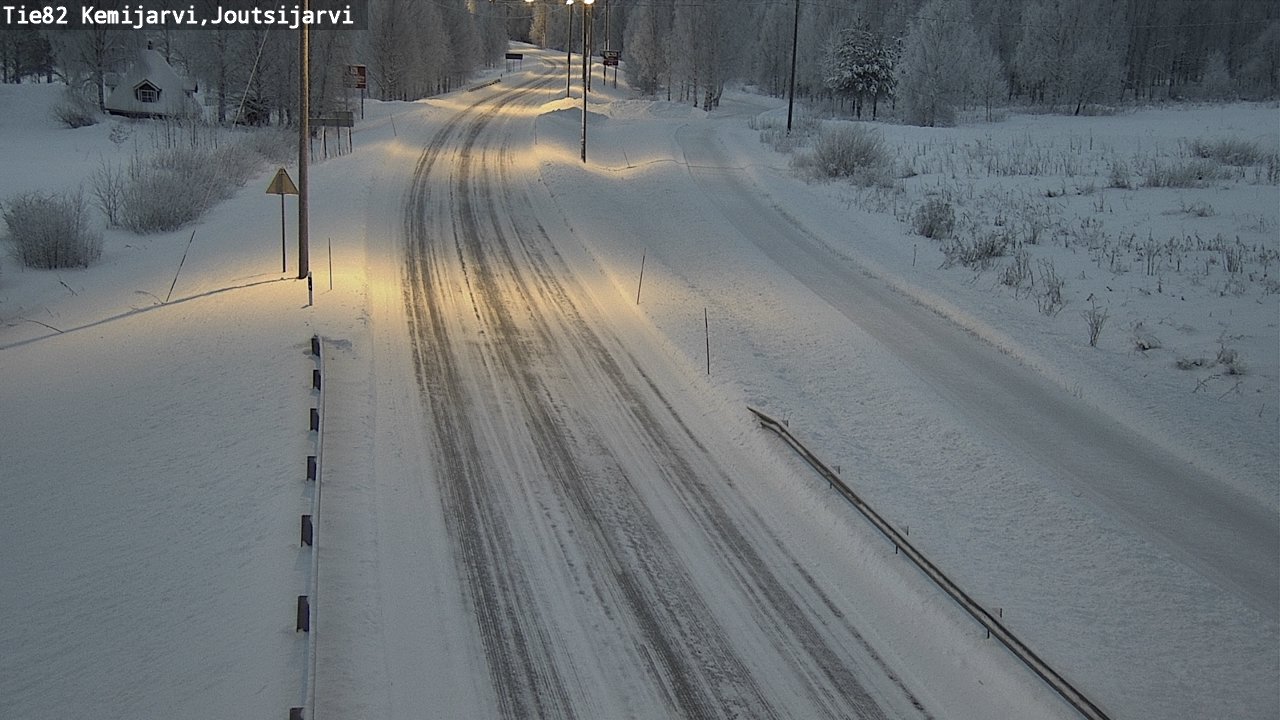 Weather Camera Image Road 82 Kemijärvi, Joutsijärvi, Kemijärvi, Lappi