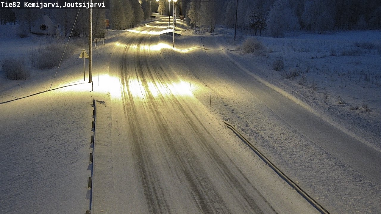 Weather Camera Image Road 82 Kemijärvi, Joutsijärvi, Kemijärvi, Lappi
