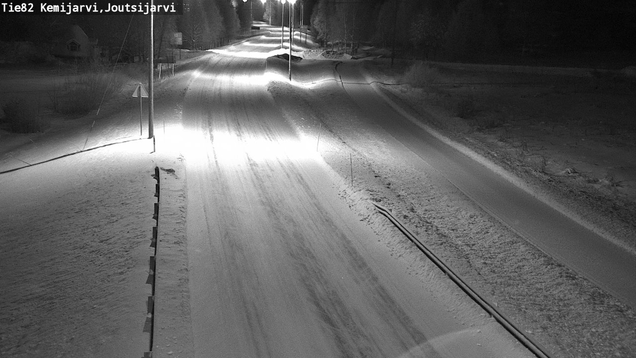 Weather Camera Image Road 82 Kemijärvi, Joutsijärvi, Kemijärvi, Lappi
