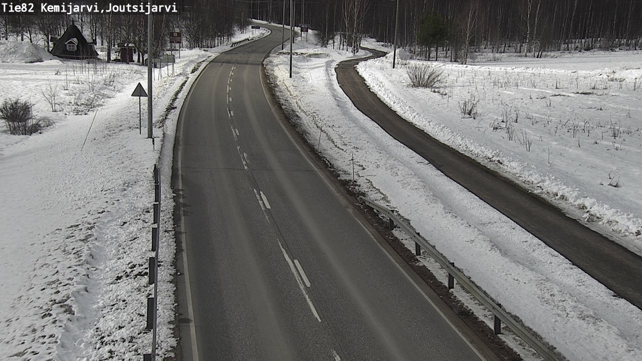 Weather Camera Image Väg 82 Kemijärvi, Joutsijärvi, Kemijärvi, Lappi