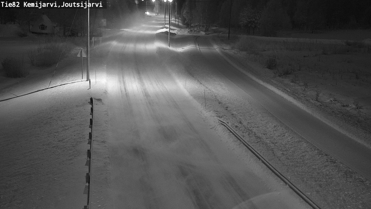 Weather Camera Image Road 82 Kemijärvi, Joutsijärvi, Kemijärvi, Lappi